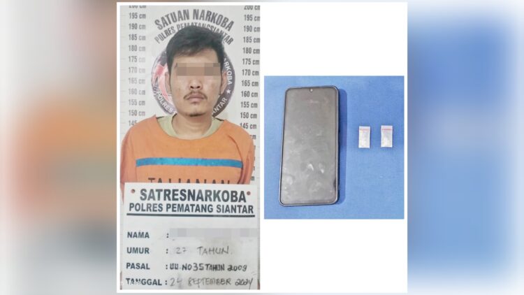 Tersangka DM dan barang bukti