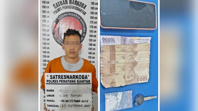 Tersangka HBN dan barang bukti