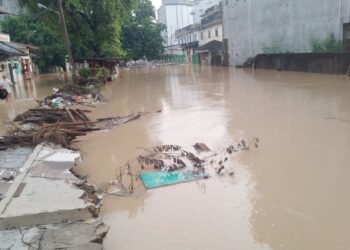 Kota Tebing Tinggi Dilanda Banjir Hingga 1 Meter