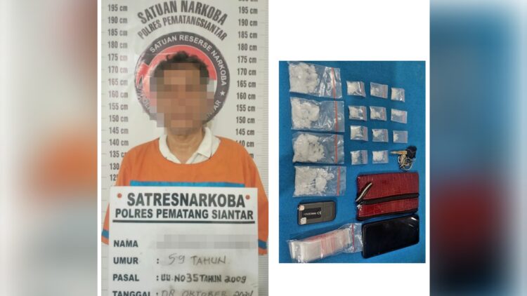 Bandar narkoba DU dan barang bukti sudah diamankan Sat Resnarkoba Polres Siantar