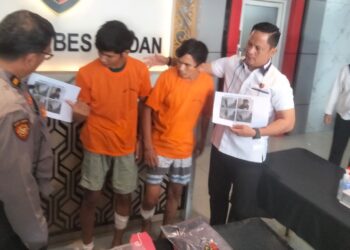 Dua pelaku sindikat curanmor yang ditembak. (Foto Ist)
