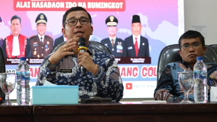Pjs Bupati Toba, Dr. Agustinus Panjaitan gelar Temu Pers dengan Jurnalis