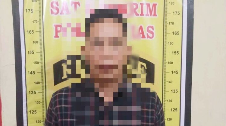 Pelaku cabul yang ditahan Polres Nias. (Foto Ist)