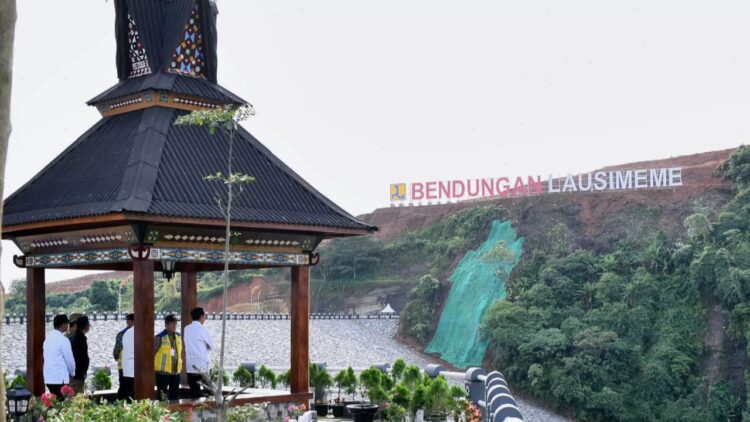 Presiden Joko Widodo meresmikan Bendungan Lau Simeme, Lausimeme, Bendungan, Deli Serdang. (Foto Ist)