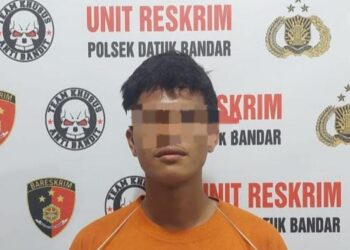 Tersangka Curat AD alias Kopek yang sudah ditahan Polseķ Datuk Bandar
