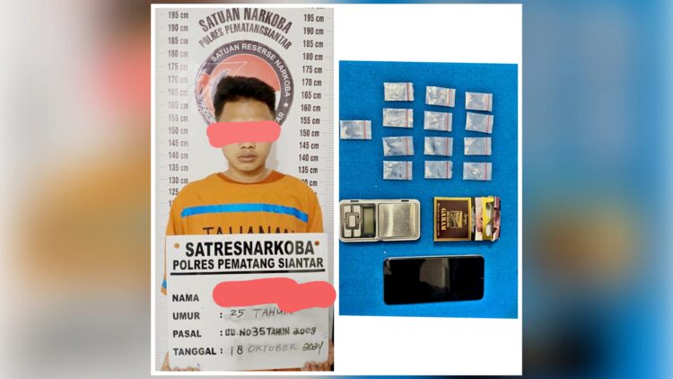 Tersangka MR dan barang bukti