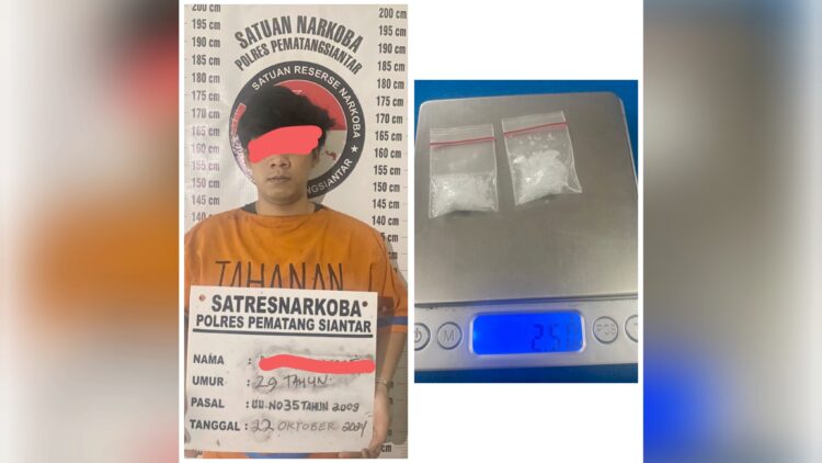 Tersangka RMS dan barang bukti