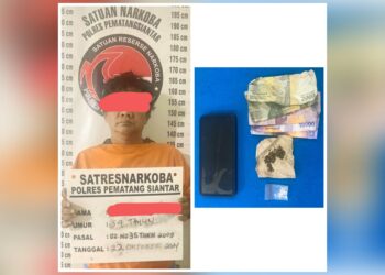 Tersangka FS dan barang bukti