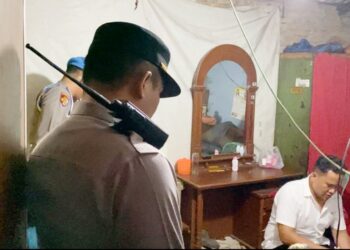 Polisi gerebek Jalan Brigjen Katamso Gang Nasional, Medan setelah menerima laporan maraknya narkoba. (Foto Ist)