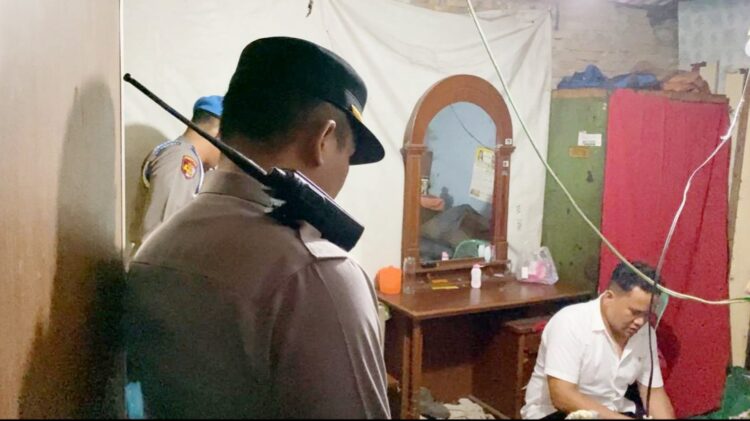 Polisi gerebek Jalan Brigjen Katamso Gang Nasional, Medan setelah menerima laporan maraknya narkoba. (Foto Ist)