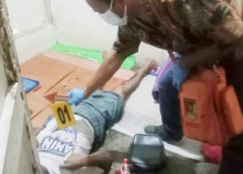 Jenajah Pardamean Siregar saat masih di TKP