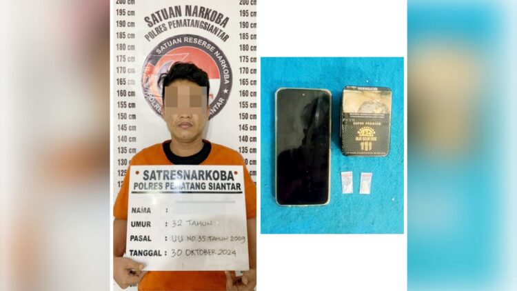 Tersangka S alias Wira dan barang bukti