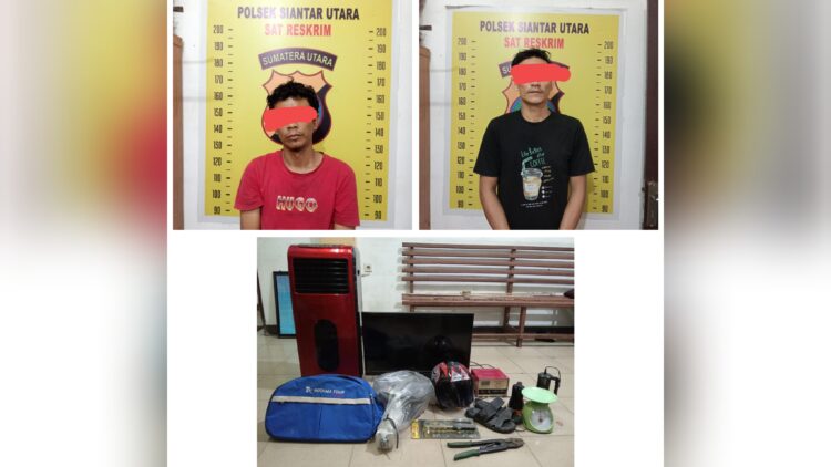 Kedua pelaku diduga pencurian, DDP dan MBS beserta barang bukti