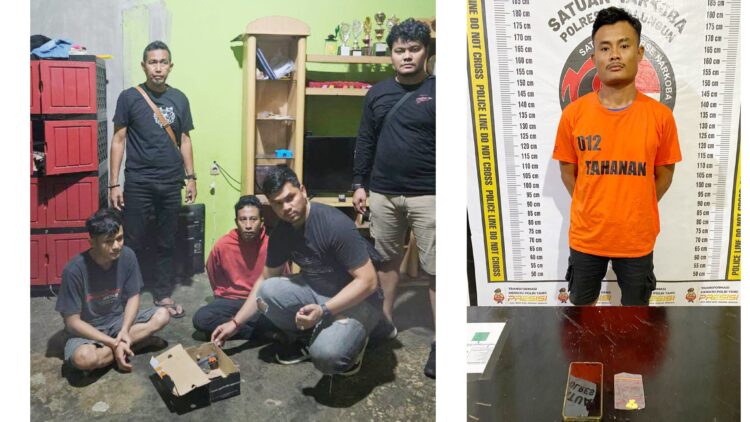 Kanit 1 IPDA Sugeng Suratman dan Kanit 2 IPDA Froom Pimpa Siahaan, S.H saat tangkap ketiga bandar narkoba