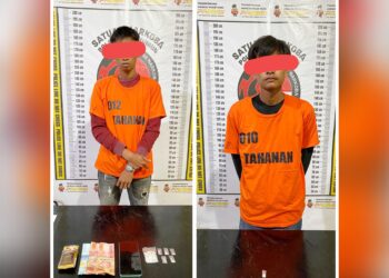 kedua tersangka Suhandira alias Dira dan Muhammad Hamdani alias Dani disita beserta barang bukti