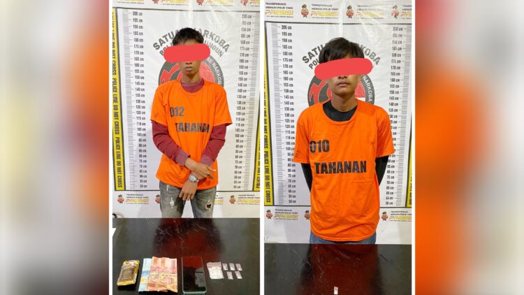 kedua tersangka Suhandira alias Dira dan Muhammad Hamdani alias Dani disita beserta barang bukti