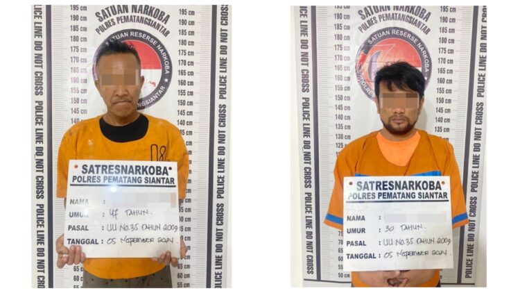 Kedua tersangka, GP dan PP beserta barang bukti