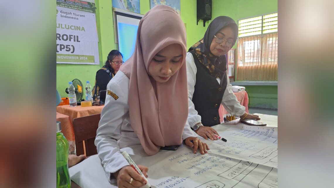 Yayasan Gugah Nurani Indonesia (GNI) memberikan pelatihan pembelajaran aktif kepada 25 guru SD/MI di Desa Bulu Cina