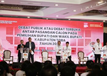 Debat publik Pemilihan Bupati (Pilbup) dan Wakil Bupati (Wabup) Kabupaten Toba Tahun 2024