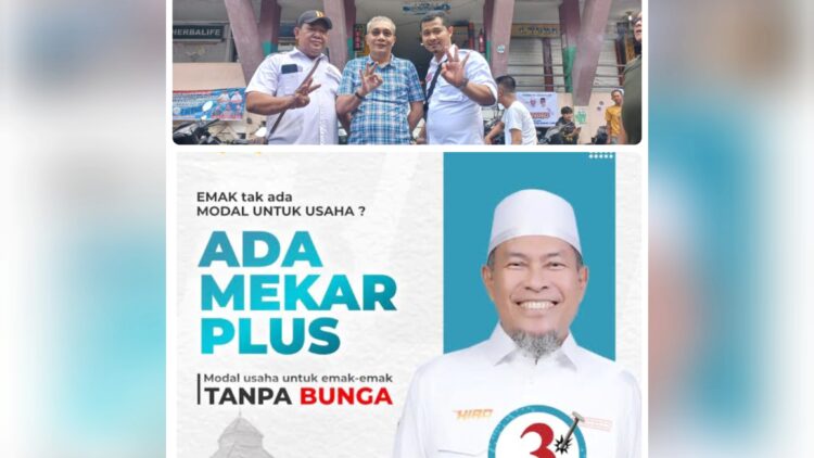 Ketua Umum Re-Born Mester Harahap bersama Siswarno dan Paslon Wali Kota Medan, Hidayatullah-Yasyir Ridho Loebis (HIRO). (Foto Ist)