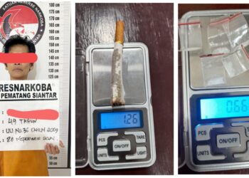 Tersangka SRM beserta barang bukti