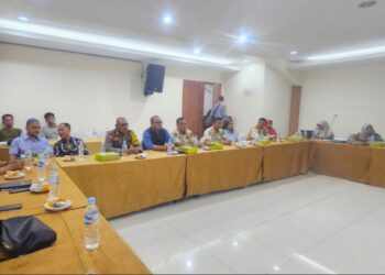 Kabag Ops AKP Ilham Harahap SH. MH menghadiri Rapat koordinasi (Rakor) Pembersihan Alat Peraga Kampanye (APK)