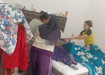 Jenajah korban Mianna br Naiborhu saat di TKP.