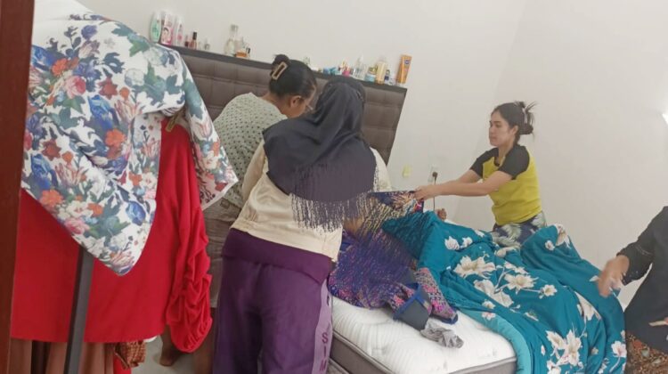 Jenajah korban Mianna br Naiborhu saat di TKP.