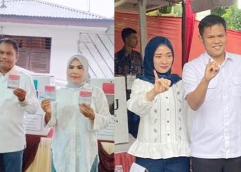 Calon petahana Bupati dan Wakil Bupati, Darma Wijaya dan Adlin Tambunan (Dambaan). (Foto Ist)