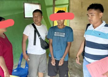 Tersangka Cabul LNS saat ditangkap