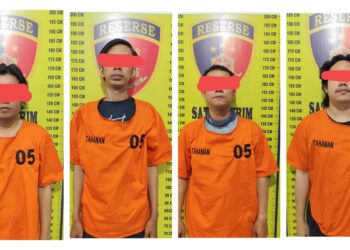 Ke empat pelaku judi Qiu Qiu