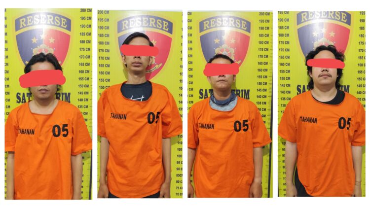 Ke empat pelaku judi Qiu Qiu