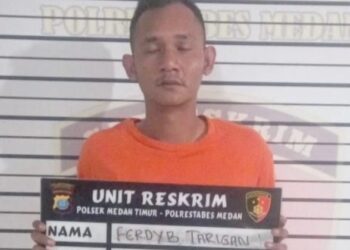 Tersangka Ferdy Bridalinta Tarigan. (Foto Ist)