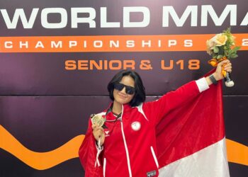 Polwan Dit Samapta Polda Sumut Bripda Aprilia Eka Putri Lumbantungkup Raih Medali Perunggu.