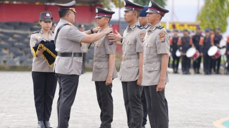 Sebanyak 354 Bintara Polri resmi dilantik di SPN Hinai Polda Sumatera Utara. (Foto Ist)