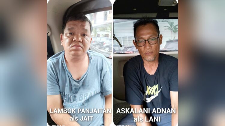 Dua pelaku pencurian uang sebesar Rp 150 juta milik KPU Kabupaten Langkat. (Foto Ist)