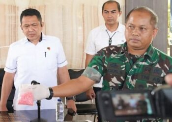 Kodam I/BB menggagalkan pengiriman 448 butir pil ekstasi di Loket Pool Bus Pelangi/ PT.Putra Perkasa Pelangi. (Foto Ist)