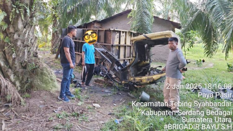 Polsek Tanah Jawa Temukan Truk Curian di Sergai