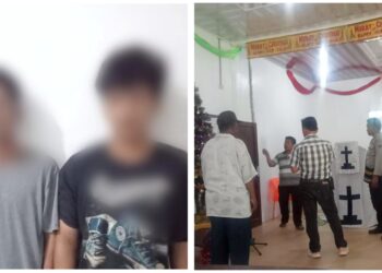 Kedua pelaku pencurian, ET dan JS