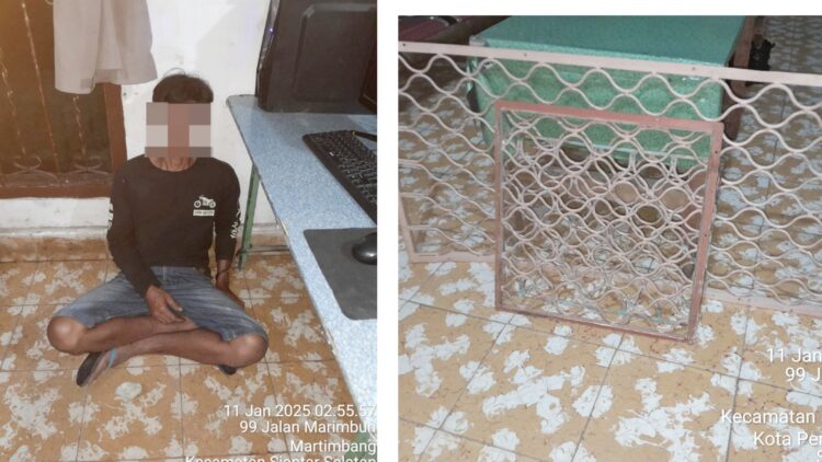 Terduga Pelaku RS dan barang bukti sudah diamankan di Polsek Siantar Selatan
