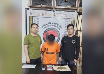 DF pengedar narkoba dan barang bukti sudah diamankan di Sat Narkoba Polres Simalungun
