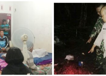 Kapolsek Tanah Jawa Kompol Asmon Bufitra, SH, MH Melayat Jenajah korban Hobby Siburian dan olah TKP