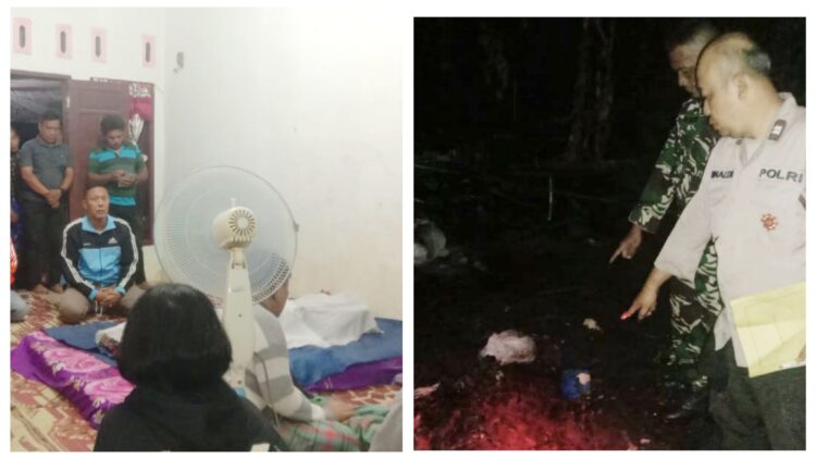Kapolsek Tanah Jawa Kompol Asmon Bufitra, SH, MH Melayat Jenajah korban Hobby Siburian dan olah TKP