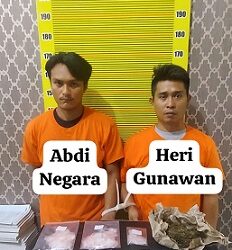 Kedua tersangka, AN dan HG beserta barang bukti sudah diamankan di Polda Sumut