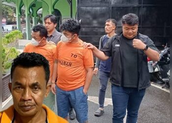 Gembong narkoba H alias Oyok dan kurir ADI alias A berhasil diringkus polisi. (foto Ist)
