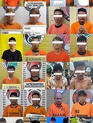 Para pelaku narkoba yang beehasil diringkus Ditresnarkoba Polda Sumut. (Foto Ist)