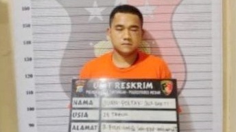 Pelaku pencuri sepeda motor yang diamankan Polsek Medan Tuntungan. (Foto Ist)