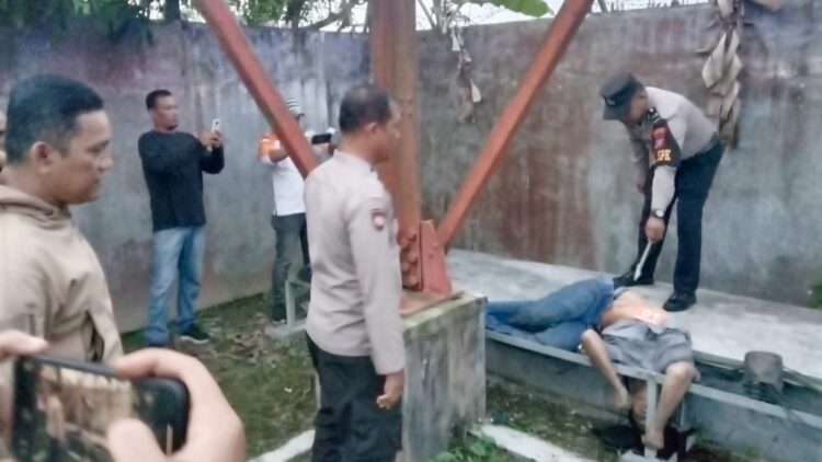 Jenajah Suhermanto alias Manto saat masih di TKP