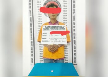 Tersangka MMP alias Madi dan barang bukti