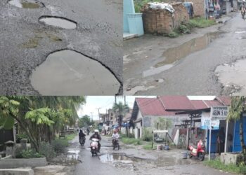 Kondisi Jalan Rusak di Sei Rotan